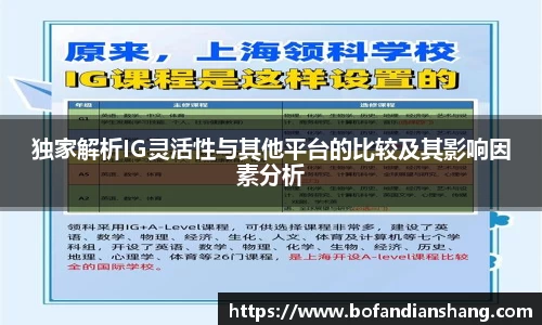 独家解析IG灵活性与其他平台的比较及其影响因素分析